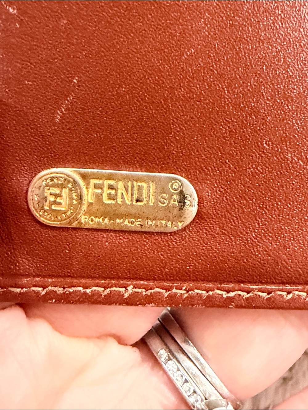 Fendi Pequin Brown Striped Canvas Bifold Wallet PreLOVED & COA - Picture 6 of 15